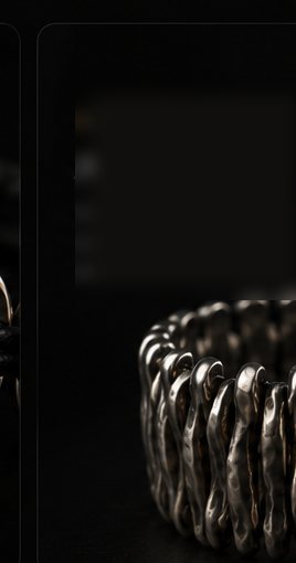 Troia antique oxidised silver ring